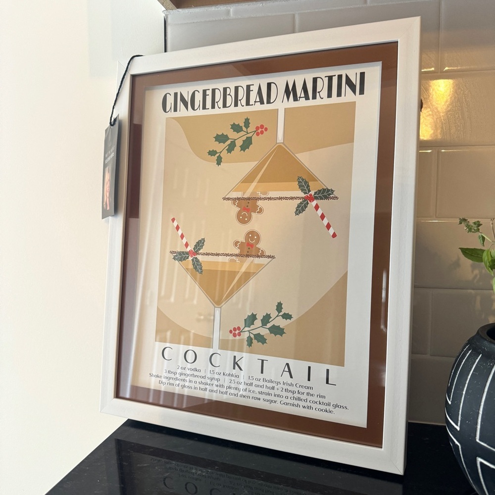 Tjmaxx Holiday Cocktail Gingerbread Martini Art